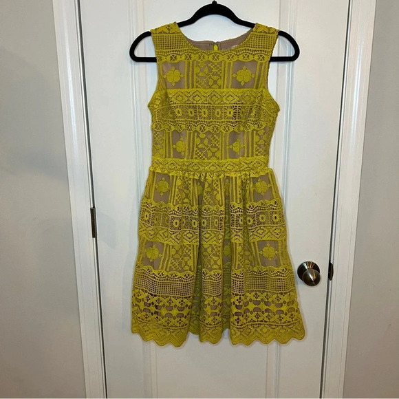 Chelsea28 Dresses & Skirts - Chelsea 28 Dress XS lace embroidered overlay
